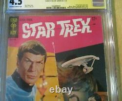 Star Trek #1 Gold Key 1967 Signed William Shatner Ss Cgc 4.5 Signature Series