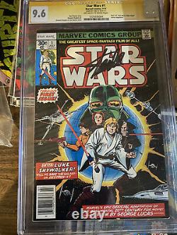 Star Wars 1 CGC 9.6 Stan Lee Signature Series Newsstand Edition