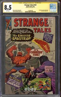 Strange Tales #132 Stan Lee Signature Series CGC 8.5 (W) Fantastic Four app