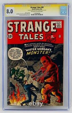 Strange Tales #99 CGC 8.0 Signature Series Stan Lee & Dick Ayers SS VF Grail Key