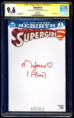 Supergirl #1 Blank SS CGC 9.6 Mia Farrow Signature Series with Alura Remark