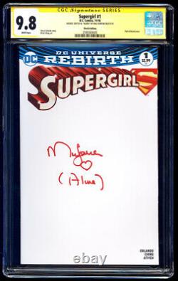 Supergirl #1 Blank SS CGC 9.8 Mia Farrow Signature Series with Alura Remark