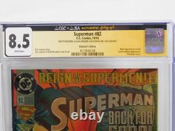 Superman 82 JSA Signature Series CGC 8.5 Signed Breeding Jurgens DC Comics 10/93