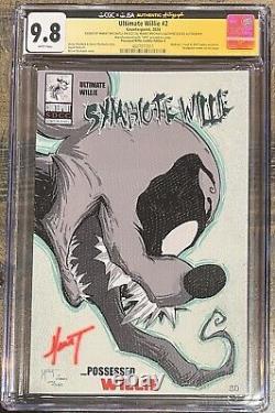 Symbiote Willie LEATHER Cover AP8 CGC SS 9.8 SIGNED BY MARAT