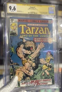 TARZAN #1 CGC 9.6 SS Signed Roy Thomas (12/16/20) Marvel 1977 John Buscena