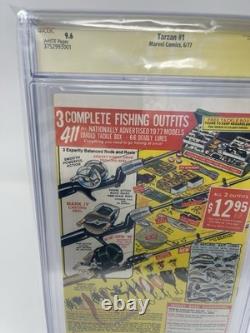 TARZAN #1 CGC 9.6 SS Signed Roy Thomas (12/16/20) Marvel 1977 John Buscena