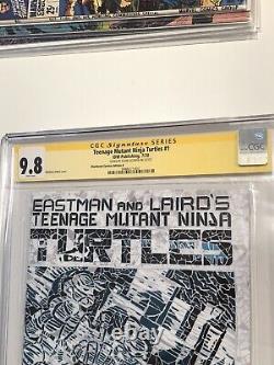 TEENAGE MUTANT NINJA TURTLES #1 CGC 9.8 White pgs Signature Series! Signed