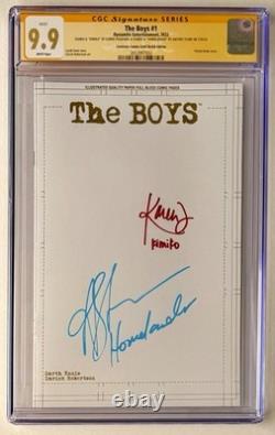 THE BOYS #1 GOLD BLANK. CGC SS 9.9. SIGNED & INSCRIBED STARR & FUKUHARA No 9.8