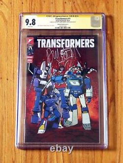 TRANSFORMERS #1 JOHNSON VARIANT A CGC SS 9.8 Signature Series signed sketch 2023