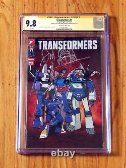 TRANSFORMERS #1 JOHNSON VARIANT A CGC SS 9.8 Signature Series signed sketch 2023