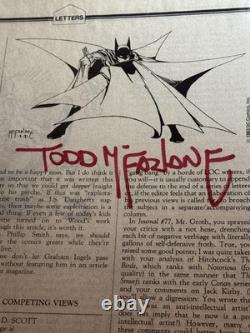 The Comics Journal #84 CGC 9.2 and Page 36 Signature Series by Todd McFarlane