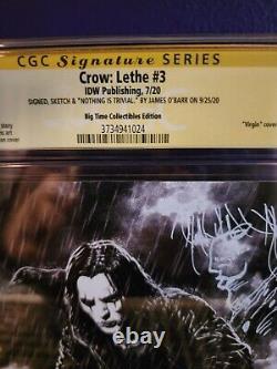 The Crow Lethe #3. Cgc Signature Series 9.4. Signed Remarked By James O'Barr
