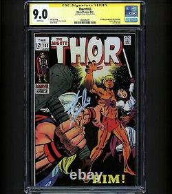 Thor #165 CGC 9.0 SS Last Copy Stan Lee Signed R. I. P. 1ST HIM WARLOCK 1969