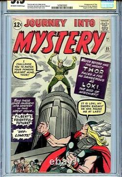 Thor Journey into Mystery 85 CGC 5.5 SS X2 Stan Lee 1st Loki Heimdall Odin cameo