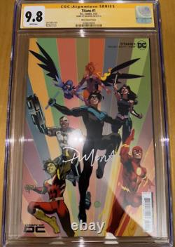 Titans #1 SS CGC 9.8 Dan Mora Variant Cover Signature Series 2023 Batman DC Rare