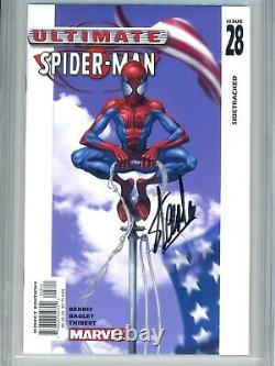 Ultimate Spider-Man 28 CGC 9.8 SS Stan Lee Bendis Bagley 1 of 2 on SS census