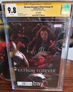 Uncanny Avengers Ultron Forever #1 CGC Signature Series Elizabeth Olsen 9.8