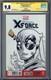 Uncanny X-force #1 Cgc 9.8 Ss Signed Eddie Nunez Sketch Cover Remark Deadpool