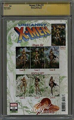 Uncanny X-men #12 Cgc 9.8 Signature Series Set Of 3 Campbell! White Pages 2019