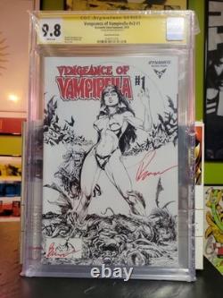 VENGEANCE OF VAMPIRELLA v2 #1 CGC 9.8 SIGNATURE SERIES SIGNED ARTIST BUZZ SKETCH