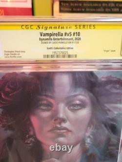 Vampirella v5 #10 CGC 9.8 Signature Series Signed by Lucio Parrillo Dynamite