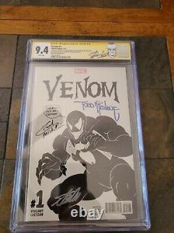 Venom 1 CGC 9.4 SS X3 Todd McFarlane sig & sketch Stan Lee Michelinie Spider-Man
