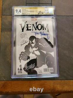 Venom 1 CGC 9.4 SS X3 Todd McFarlane sig & sketch Stan Lee Michelinie Spider-Man