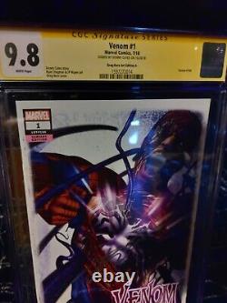 Venom #1 Greg Horn Art Edition Cover A CGC 9.8 Signature Series Signed by Cates