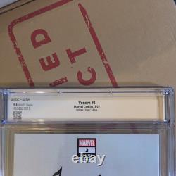 Venom #3 Cgc Signature Series 9.8 Signed By Tyler Kirkham Virgin Edition #203
