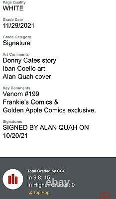 Venom #34 Quah Virgin Variant CGC Signature Series 9.8 Signed By Alan Quah Sig