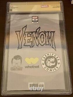 Venom #8 Signed by Tyler Kirkham Virgin Variant Whatnot Signature Series CGC 9.8