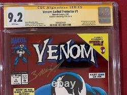 Venom Lethal Protector #1 CGC 9.2, Mark Bagley SIGNATURE Series SS 1st Solo
