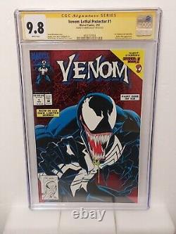 Venom Lethal Protector #1 Cgc 9.8 Ss Mark Bagley Signature White Pgs Red Foil CV