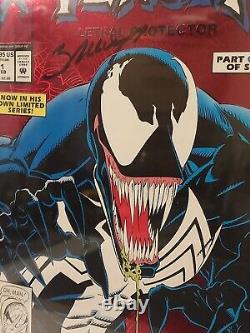 Venom Lethal Protector #1 Cgc 9.8 Ss Mark Bagley Signature White Pgs Red Foil CV