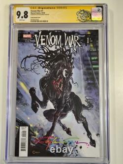 Venom War #1 Clayton Crain CGC SS 9.8 Custom Label Infinity Sig POP 27