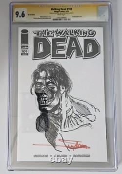 WALKING DEAD #109-CGC 9.6 Signature Series ARTHUR SUYDAM-Zombie Sketch