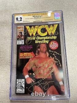 WCW Wrestling Comic #1 CGC Signature Series 4x Signed Lex Luger Ron Simmons 9.2