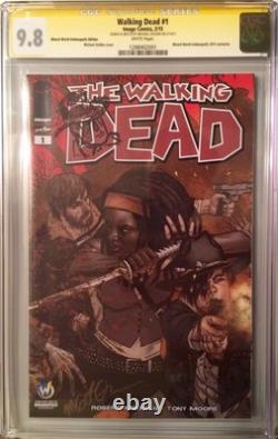 Walking Dead #1 Wizard World Indianapolis 2015 SS CGC 9.8 Signed & Sketch Golden
