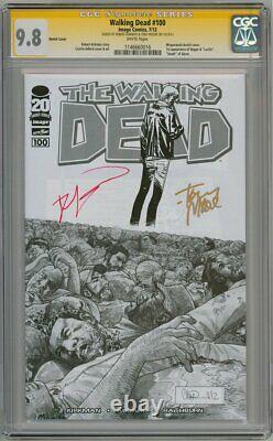 Walking Dead #100 Sketch Variant Cgc 9.8 Signature Series Signed Kirkman & Moore