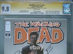 Walking Dead #61 CGC 9.8 SS Signed Adlard & Guillory 1st Father Gabriel