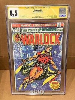 Warlock #9 Cgc 8.5 Jim Starlin Signature 1st Solo Series Mcu Guardians