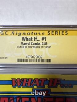 What If. #1 7/89 Cgc Signature Series Signed By Ron Wilson Cgc 9.4