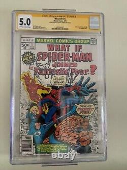 What If #1 CGC 5.0 Signature Series Signed and Sketch by Roy Thomas