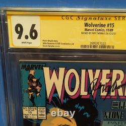 Wolverine #15 Marvel 1989 CGC 9.6 Signature Series Signed Roy Thomas