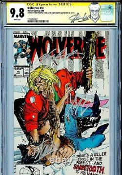 Wolverine Vol 2 10 CGC 9.8 SS x3 Stan Lee Herb Trimpe Claremont Sabretooth X-Men