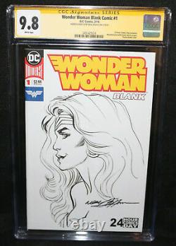 Wonder Woman Blank Comic #1 Neal Adams Sketch CGC Signature Series 9.8 2018