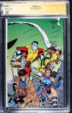 X-Men #1 CGC 9.8 SS Collectors Variant Signed by Claremont & Jim Lee Marvel 1991