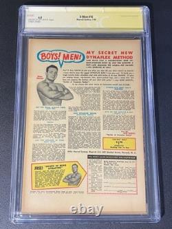 X-Men #16 CGC 6.0 SS CROW Pages Marvel 1966 Stan Lee Witnessed Signature Series