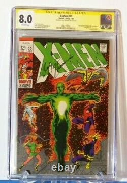 X-Men #55 Marvel 1969 CGC Signature Series signed by Roy Thomas CGC 8.0 VF