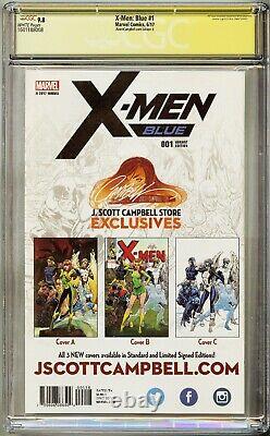 X-Men Blue #1 CGC 9.8 JScottCampbell.com Edition B SS Signed by J Scott Campbell